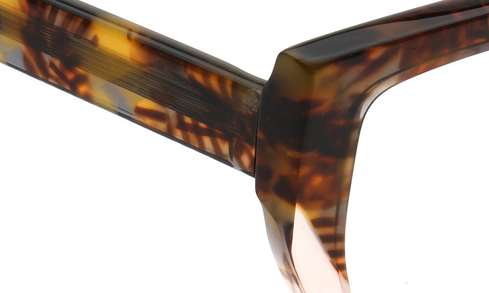 Elena | Trendy Womens Cat Eye Optical Eyeglasses | Vintage Tortoise Transparent Floral Glasses Frame