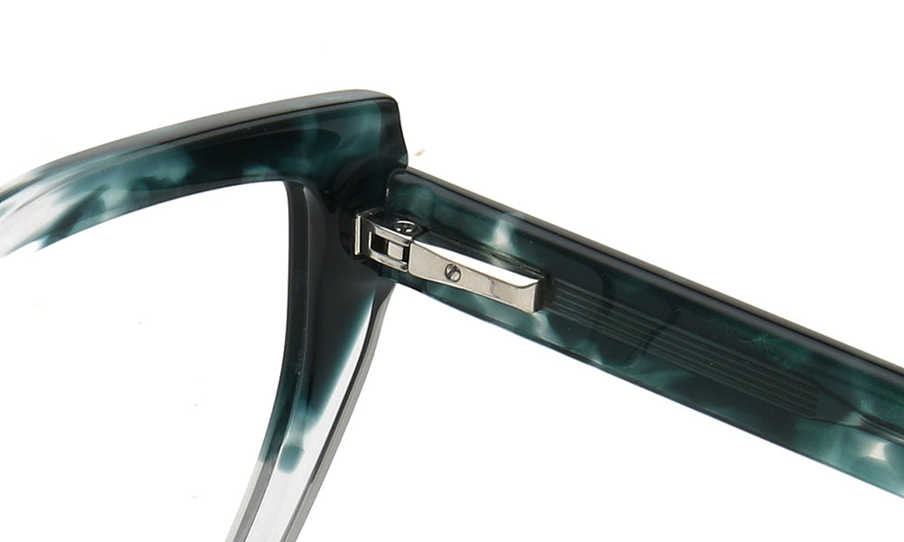 Elena | Trendy Womens Cat Eye Optical Eyeglasses | Vintage Tortoise Transparent Floral Glasses Frame