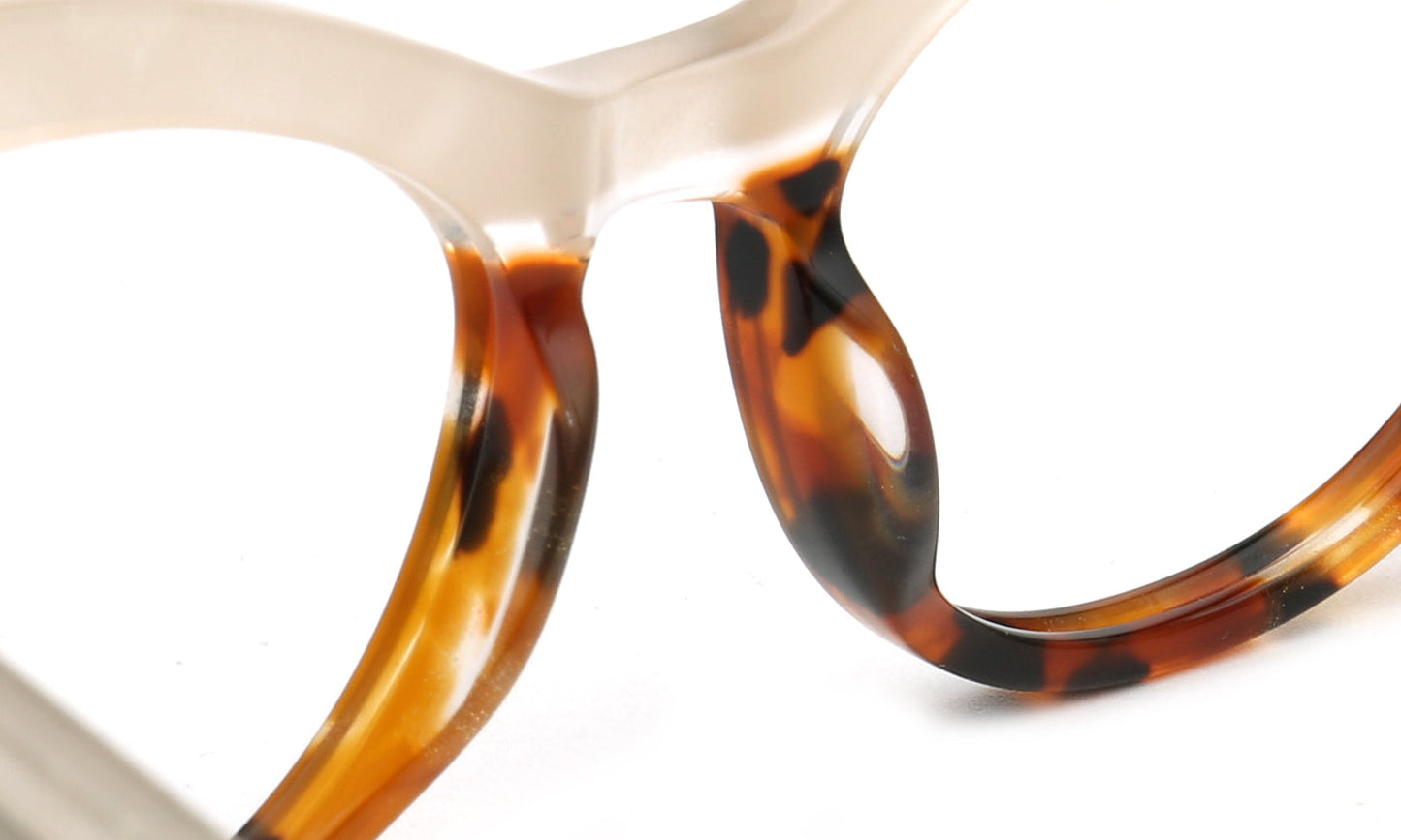 Elva | Funky Womens Cat Eye Tortoise Glasses Two Tone | Vintage Retro Female Optical Eyeglasses Frames