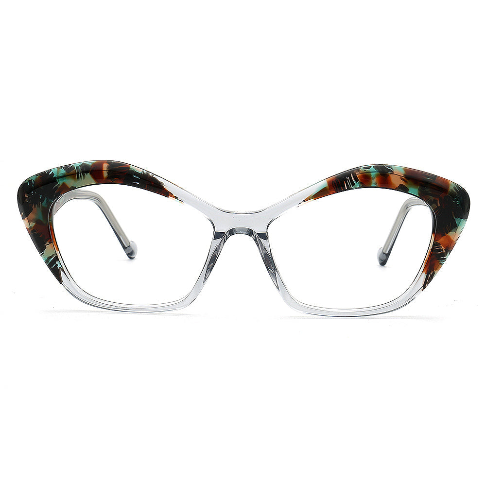 Ella | Stylish Womens Cat Eye Tortoise Glasses Frames | Trendy Retro Female Optical Eyeglasses