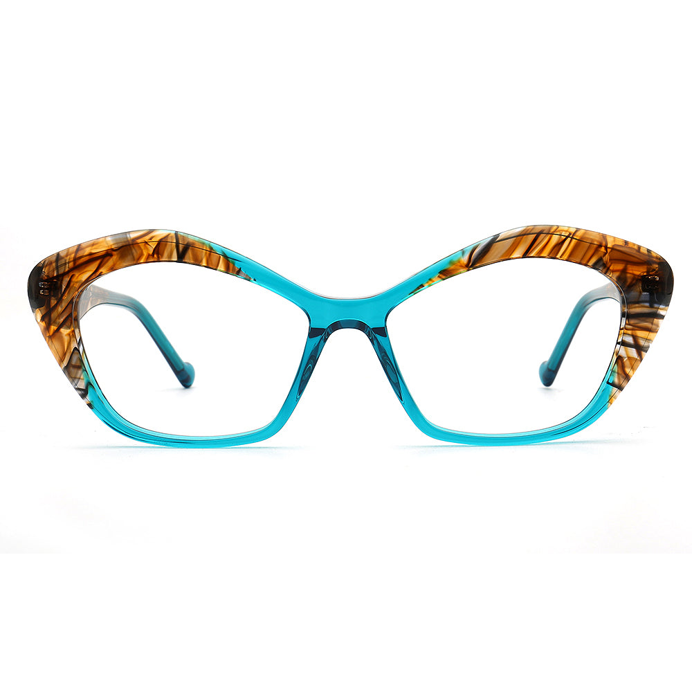 Ella | Stylish Womens Cat Eye Tortoise Glasses Frames | Trendy Retro Female Optical Eyeglasses