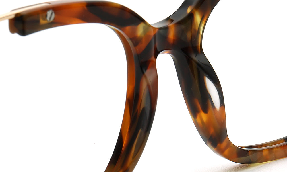 Starry | Oversize Women Square Eyeglasses Half Rim | Stylish Tortoise Glasses Frames for Women