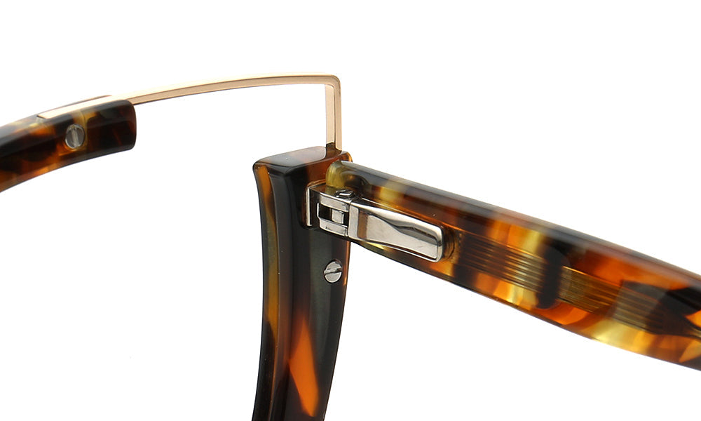 Starry | Oversize Women Square Eyeglasses Half Rim | Stylish Tortoise Glasses Frames for Women