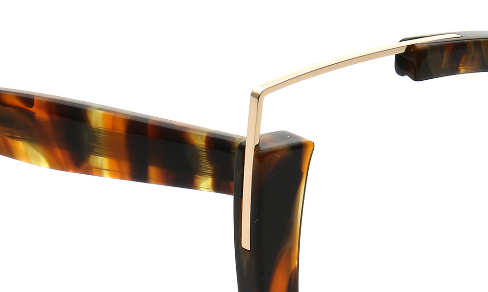 Starry | Oversize Women Square Eyeglasses Half Rim | Stylish Tortoise Glasses Frames for Women