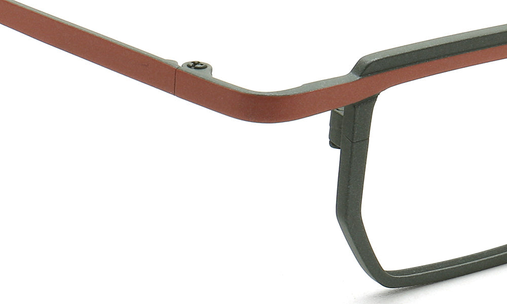 Warren | Vintage Men Square Titanium Eyeglasses Two Tone | Trendy Women Small Retro Glasses Frames