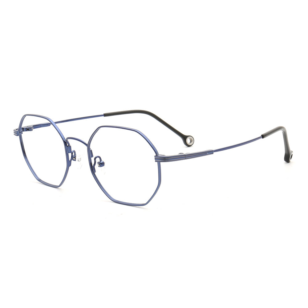 Pure | Flexible Bendable Full Rim Memory Metal Glasses | Polygon Geometric Frame For Men & Women