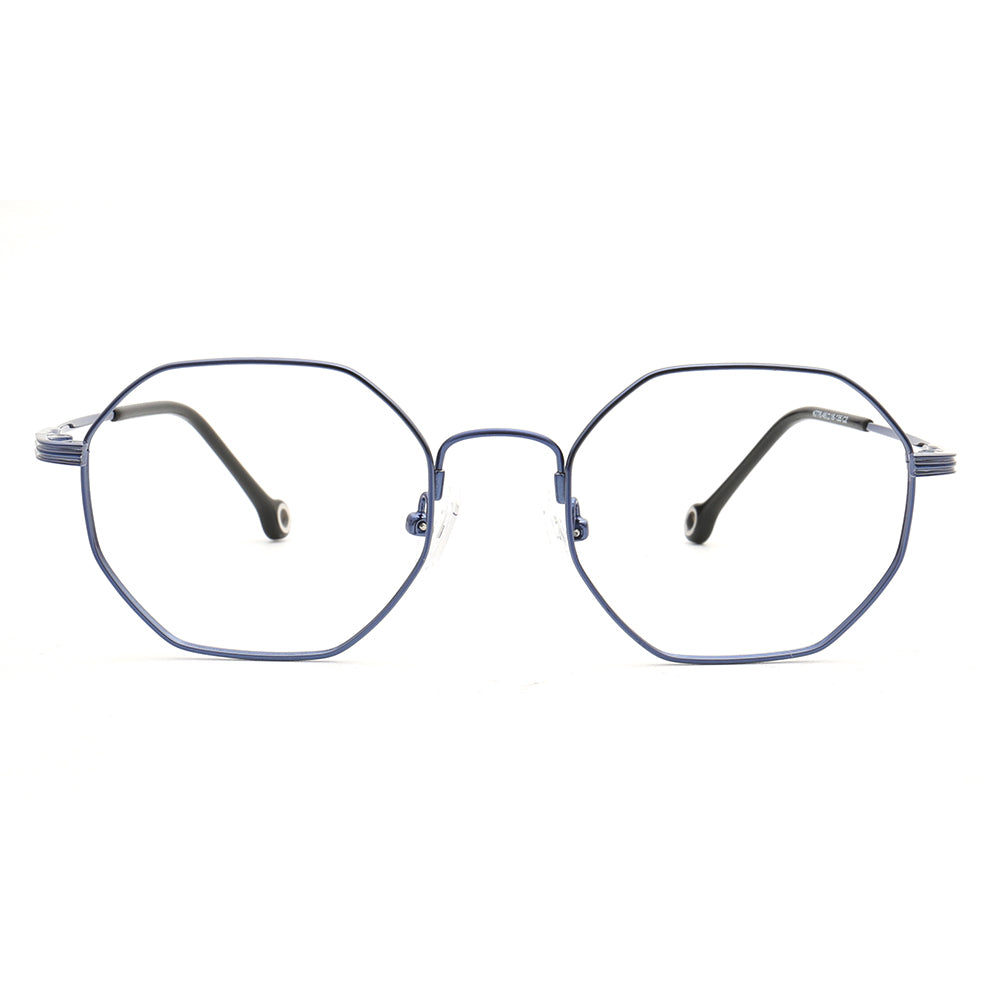 Pure | Flexible Bendable Full Rim Memory Metal Glasses | Polygon Geometric Frame For Men & Women