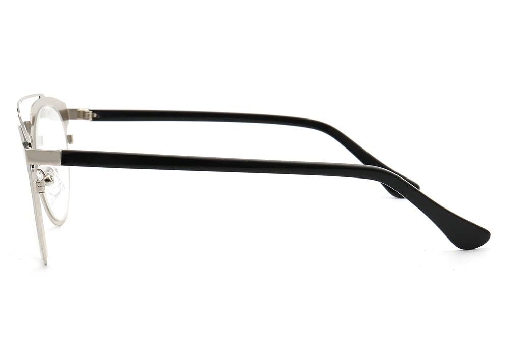 Faulkner | Round Mens Stainless Steel Glasses Frames | Double Bridge Womens Metal Eyeglasses Frames Vintage