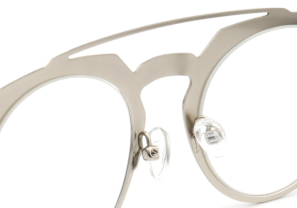 Faulkner | Round Mens Stainless Steel Glasses Frames | Double Bridge Womens Metal Eyeglasses Frames Vintage