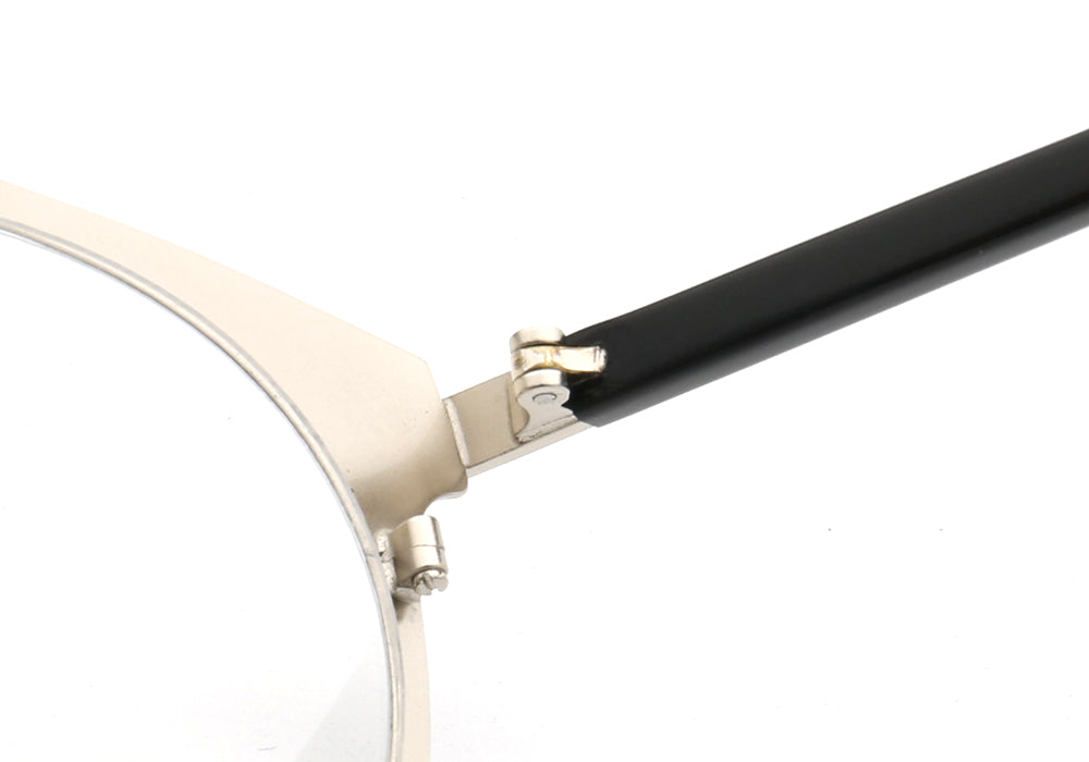 Faulkner | Round Mens Stainless Steel Glasses Frames | Double Bridge Womens Metal Eyeglasses Frames Vintage