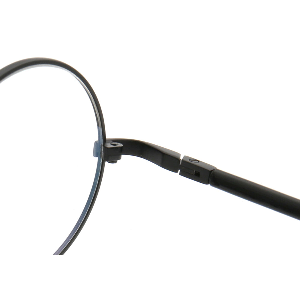 Beckett | Metal Round Eyeglasses w/ Tortoise Temple | Circular Retro Nerd Frame