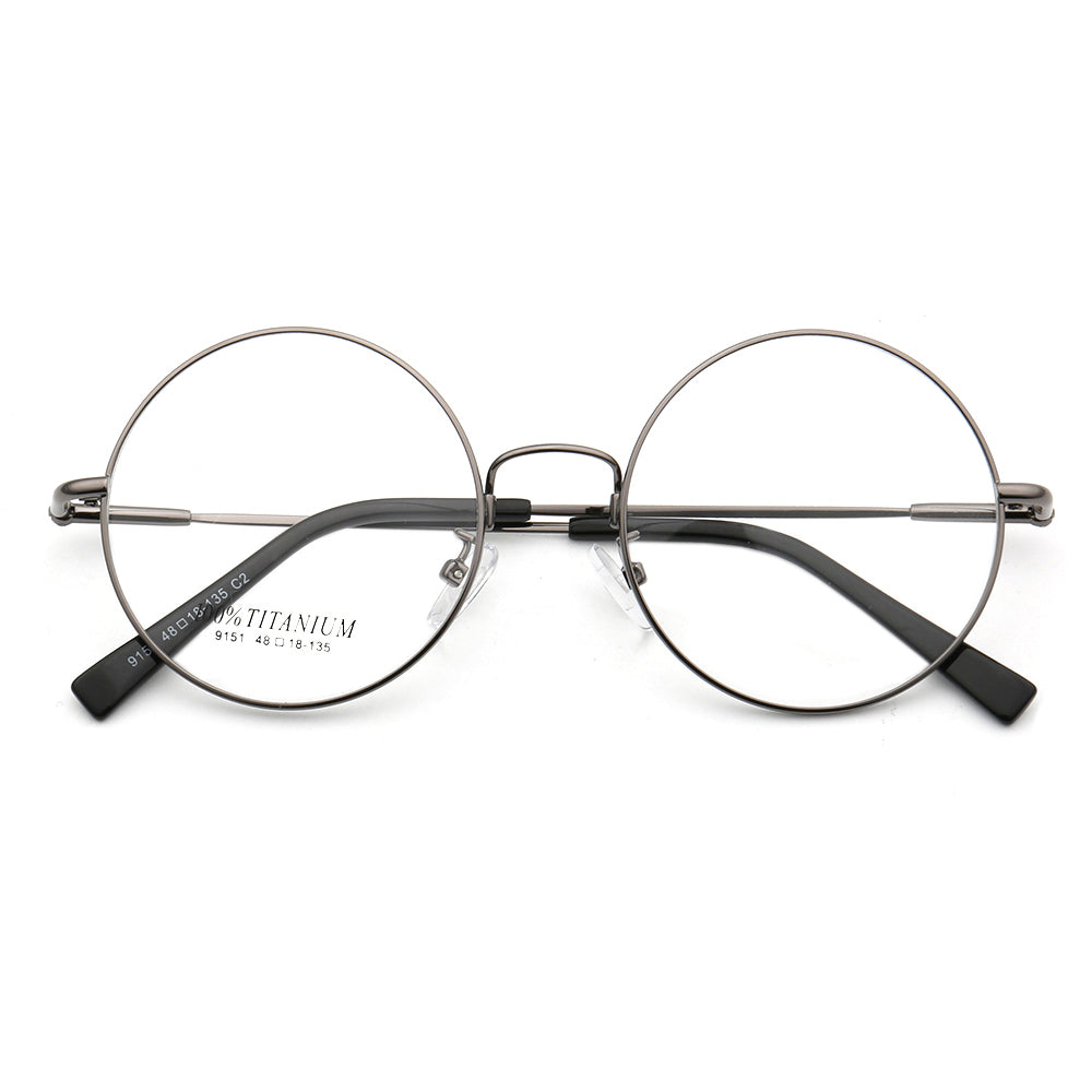 Hamilton | Mens & Womens Round Nerd Style Memory Metal Glasses | Flexible Bendable Eyeglasses Frames