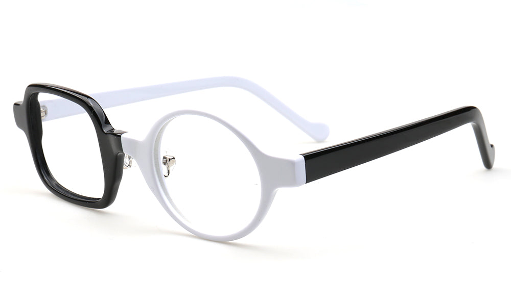 Archer | Stylish Men Mismatch Eyeglasses | Funky Vintage Square Round Glasses Frames Women