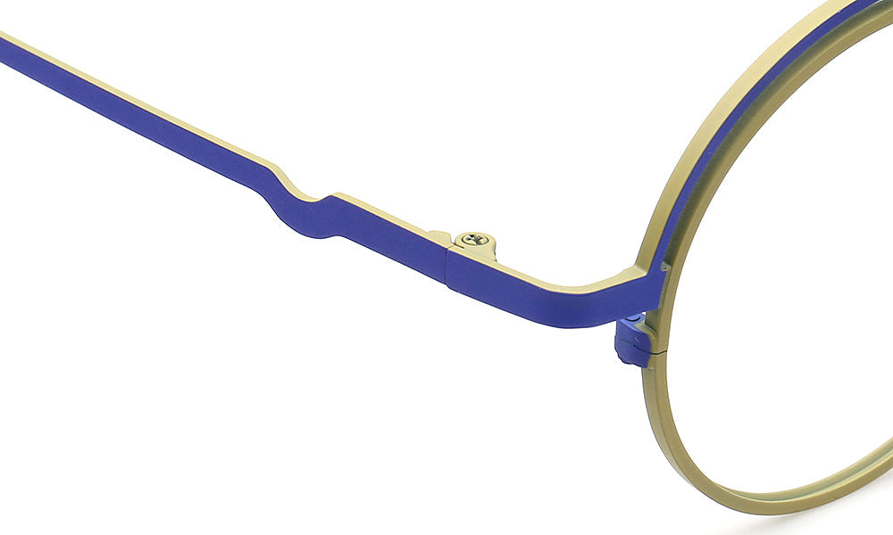 Echo | Round Titanium Stylish Eyeglass Frames Men | Vintage Women Double Bridge Glasses Frames Two Tone