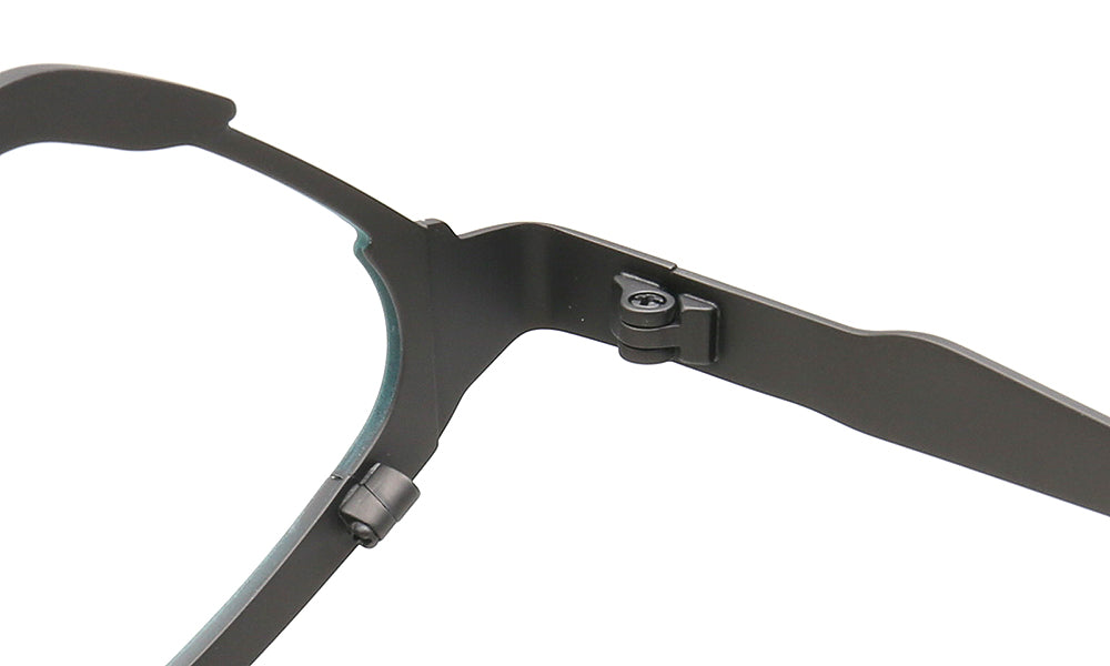 Jean | Diamond Shaped Unisex Titanium Eyeglass Frames | Stylish Retro Nerd Geometric Glasses