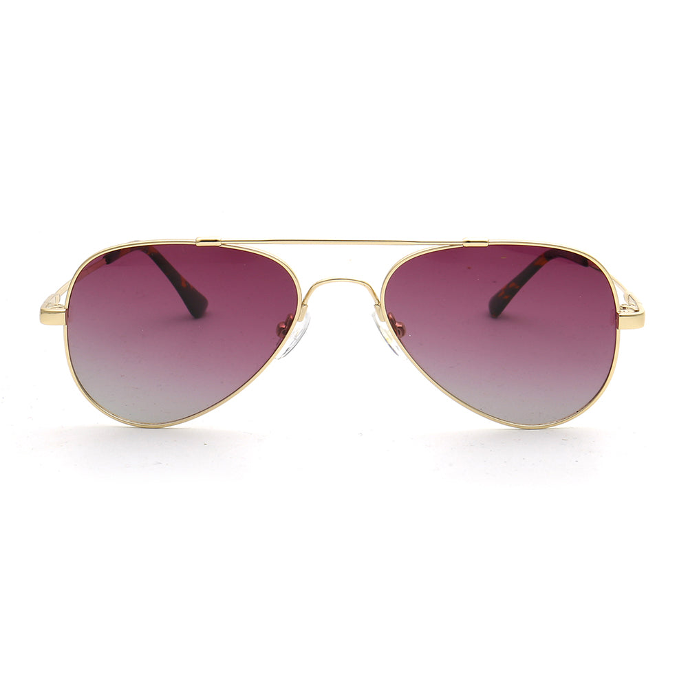 Domingo | Retro Pilot Style Sunglasses For Men & Women | Flexible Bendable Memory Metal Frame w/ Polarized Lenses