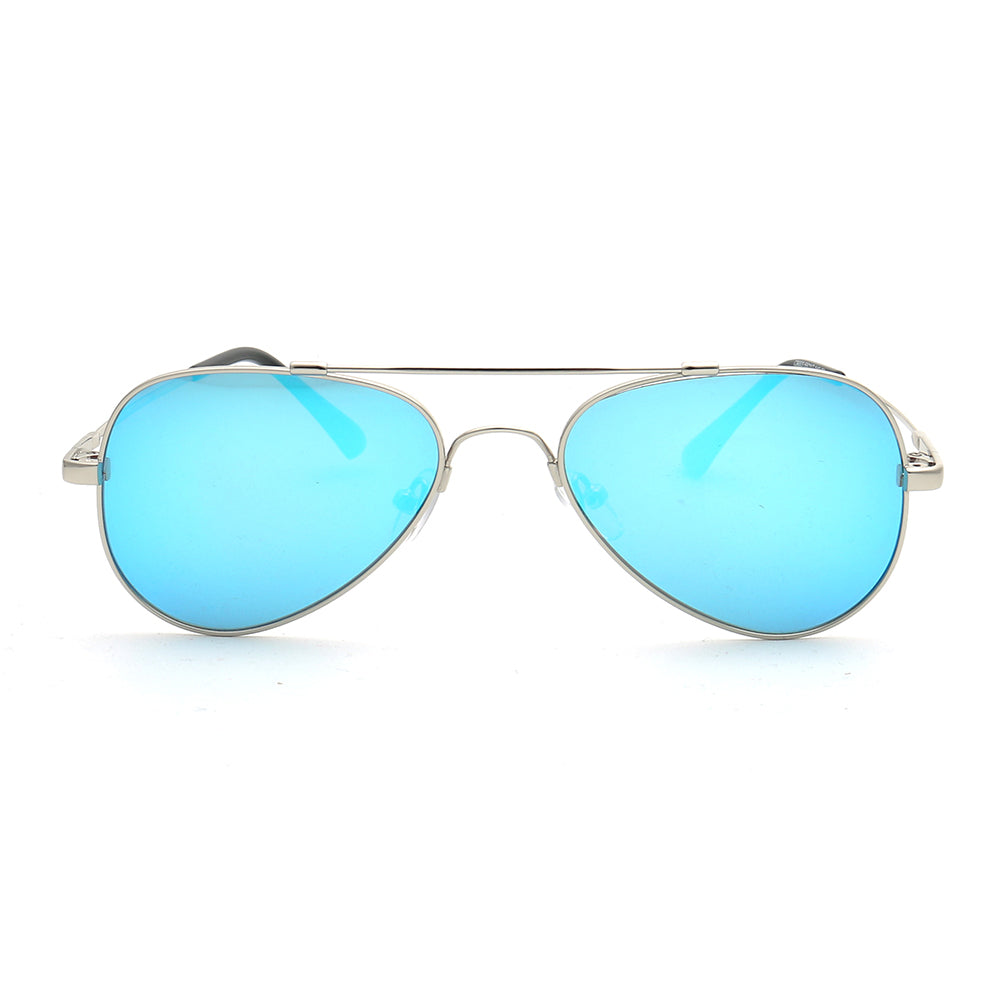 Domingo | Retro Pilot Style Sunglasses For Men & Women | Flexible Bendable Memory Metal Frame w/ Polarized Lenses