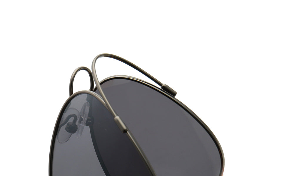 Domingo | Retro Pilot Style Sunglasses For Men & Women | Flexible Bendable Memory Metal Frame w/ Polarized Lenses