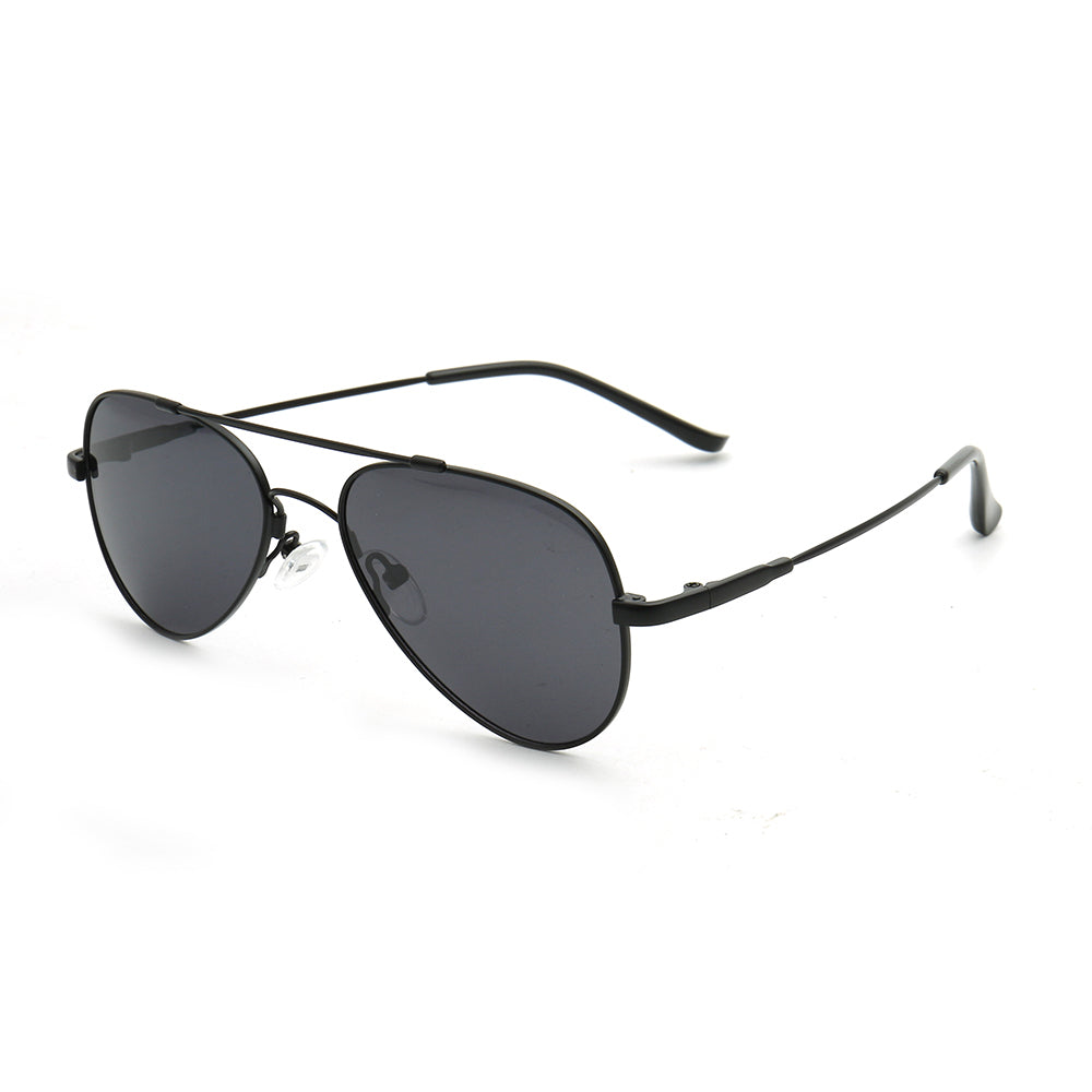 Domingo | Retro Pilot Style Sunglasses For Men & Women | Flexible Bendable Memory Metal Frame w/ Polarized Lenses