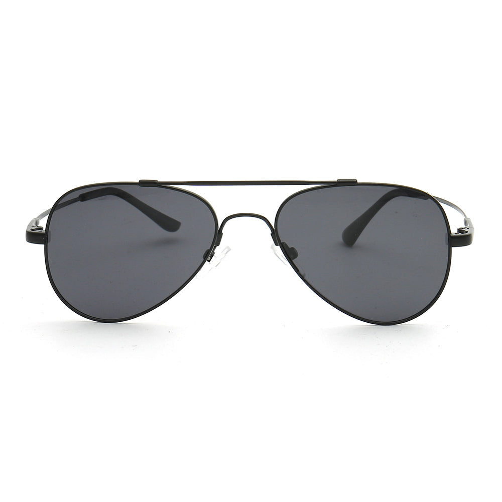 Domingo | Retro Pilot Style Sunglasses For Men & Women | Flexible Bendable Memory Metal Frame w/ Polarized Lenses