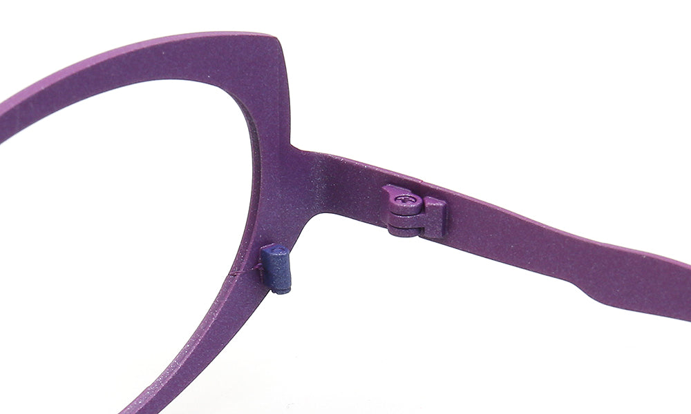 Tracy | Sleek Pure Titanium Cat Eye Glasses For Women | Two Tone Trendy Purple Red Eyeglasses