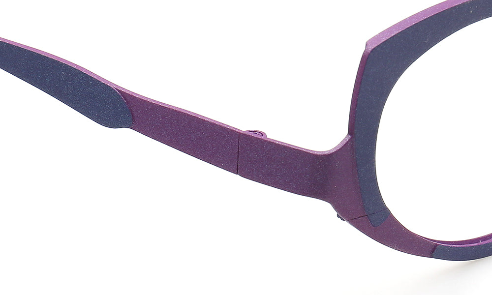 Tracy | Sleek Pure Titanium Cat Eye Glasses For Women | Two Tone Trendy Purple Red Eyeglasses