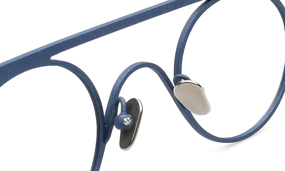River | Funky Round Titanium Eyeglasses For Women | Vintage Geometric Men Glasses Frames
