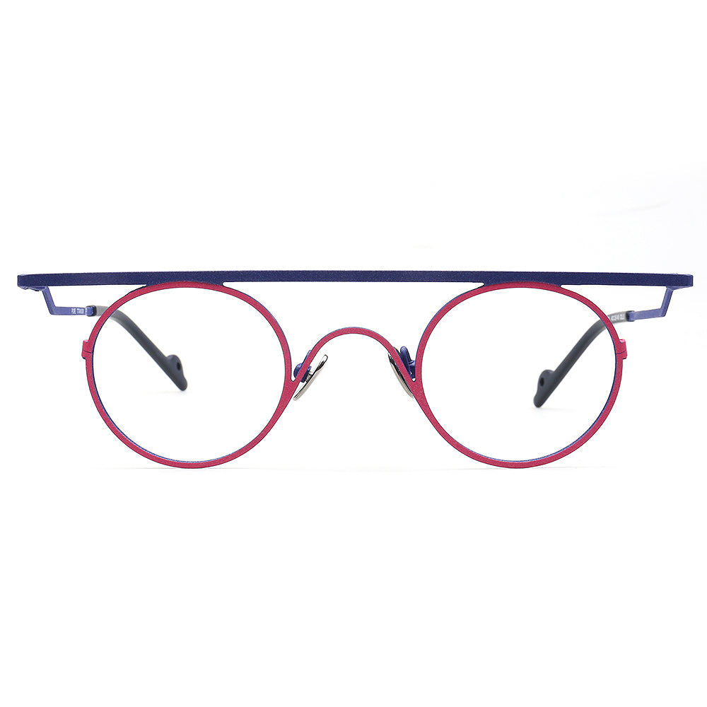 River | Funky Round Titanium Eyeglasses For Women | Vintage Geometric Men Glasses Frames
