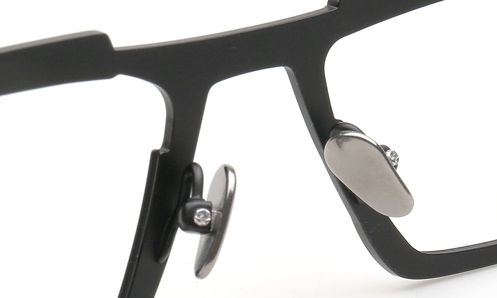 John | Titanium Two Tone Rectangular Eyeglasses For Men | Vintage Business Square Glasses Frames