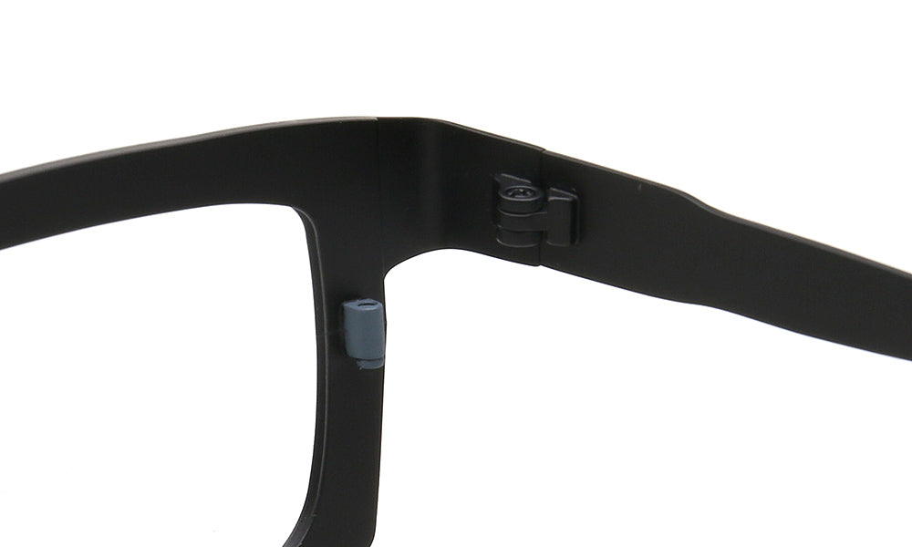 John | Titanium Two Tone Rectangular Eyeglasses For Men | Vintage Business Square Glasses Frames