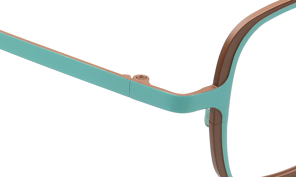 Jordyn | Trendy Mens Mismatch Eyeglasses Frames Two Tone | Funky Retro Titanium Square Round Spectacles