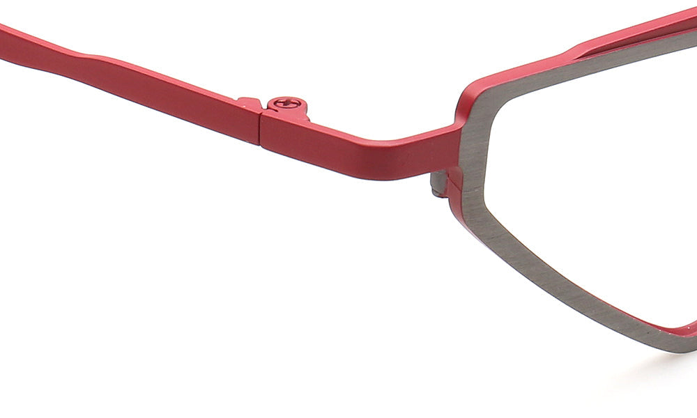 Alex | Funky Triangular Titanium Cat Eye Eyeglasses For Women | Vintage Geometric Hipster Men Glasses Frames