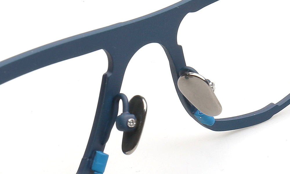 Arden | 80s Titanium Rectangle Eyeglasses for Men | Geometric Square Vintage Glasses Frames