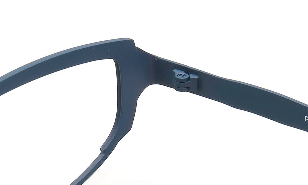 Arden | 80s Titanium Rectangle Eyeglasses for Men | Geometric Square Vintage Glasses Frames