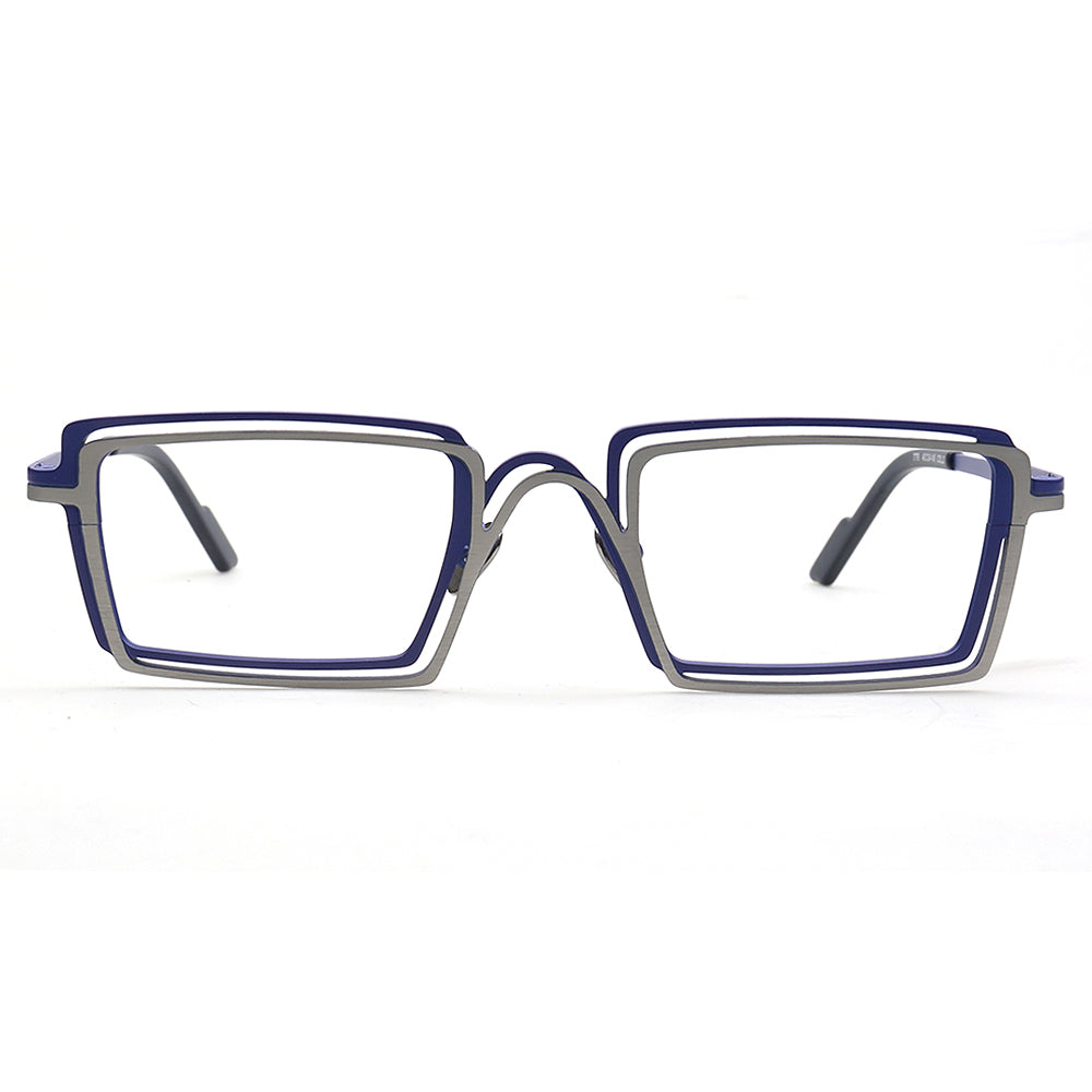 Jay | Double Rim Rectangular Eyeglasses For Men | Stylish Funky Square Glasses Frames