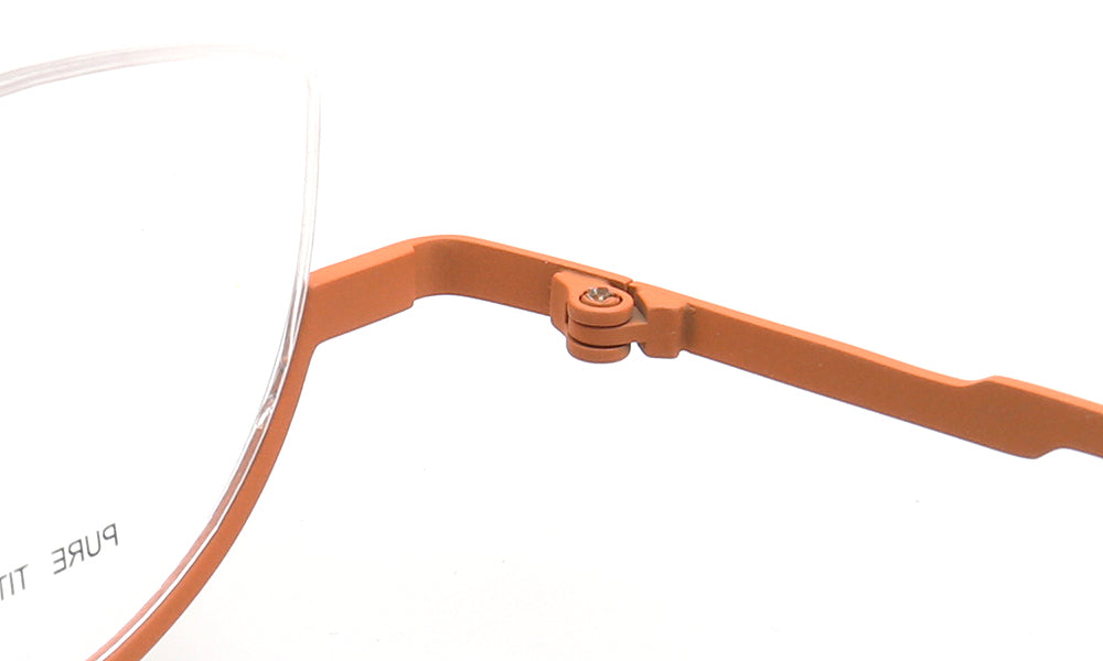 Brea | Trendy Half Rim Womens Titanium Eyewear | Geometric Semi Rimless Cat Eye Glasses Frames