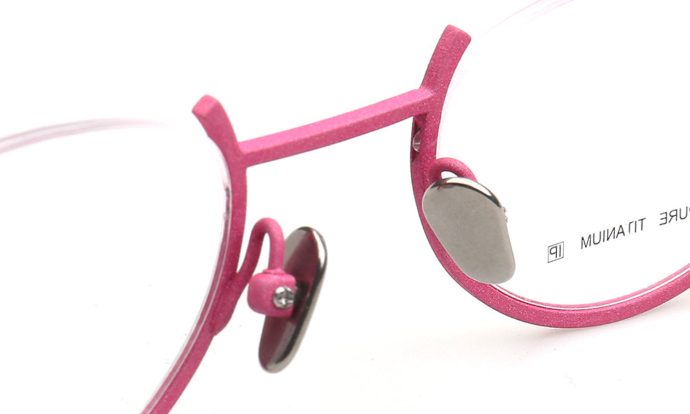 Brea | Trendy Half Rim Womens Titanium Eyewear | Geometric Semi Rimless Cat Eye Glasses Frames