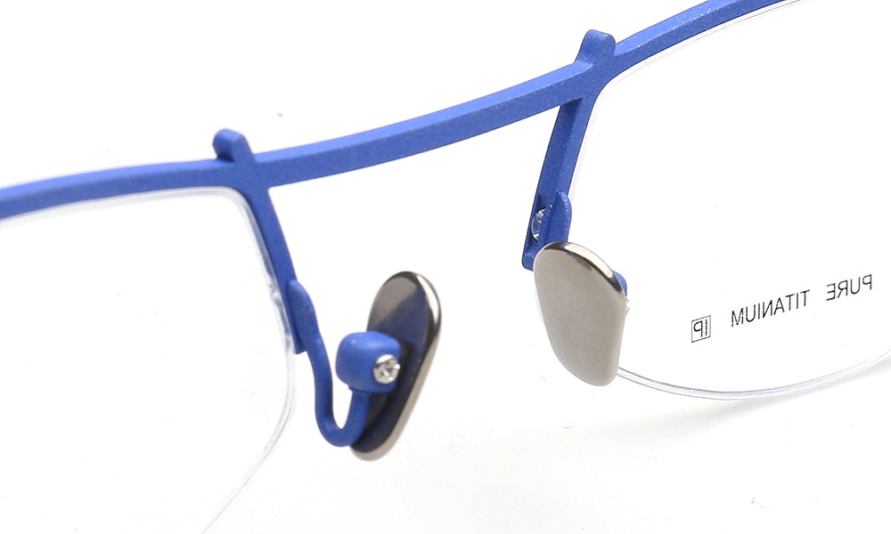 Ashley | Stylish Half Rim Womens Titanium Eyeglasses | Vintage Geometric Semi Rimless Glasses Frames