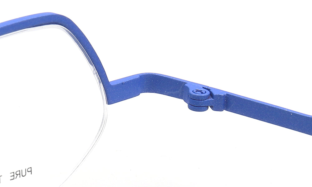 Ashley | Stylish Half Rim Womens Titanium Eyeglasses | Vintage Geometric Semi Rimless Glasses Frames