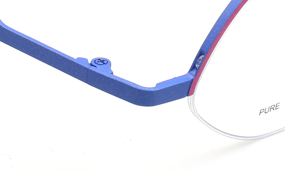 Ashley | Stylish Half Rim Womens Titanium Eyeglasses | Vintage Geometric Semi Rimless Glasses Frames