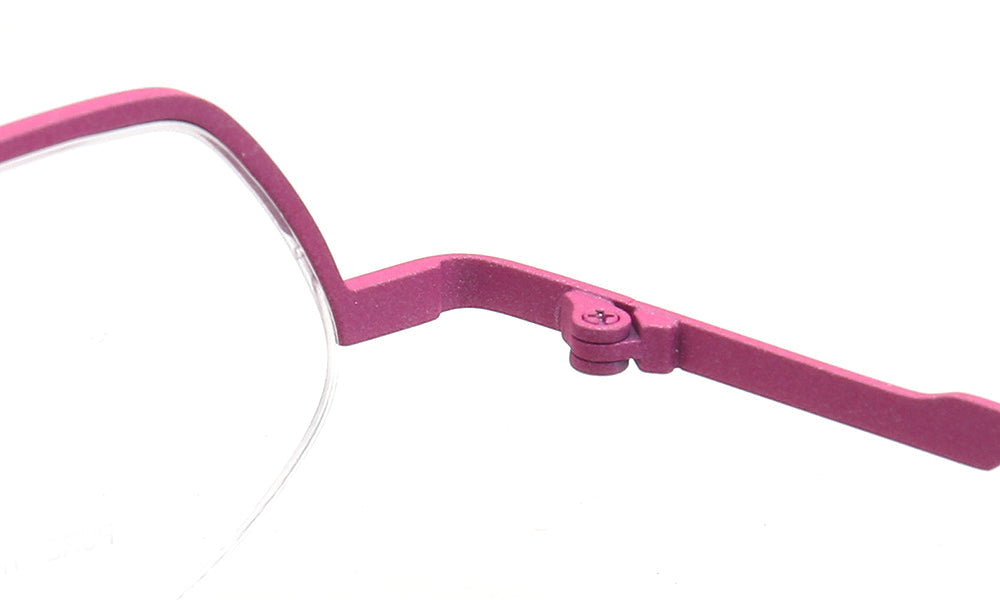 Ashley | Stylish Half Rim Womens Titanium Eyeglasses | Vintage Geometric Semi Rimless Glasses Frames