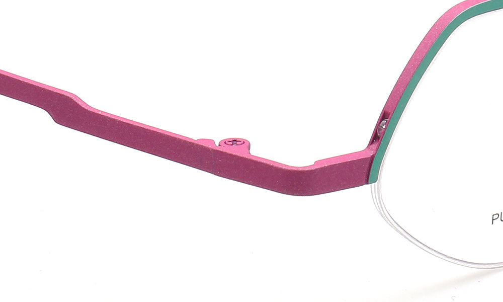 Ashley | Stylish Half Rim Womens Titanium Eyeglasses | Vintage Geometric Semi Rimless Glasses Frames