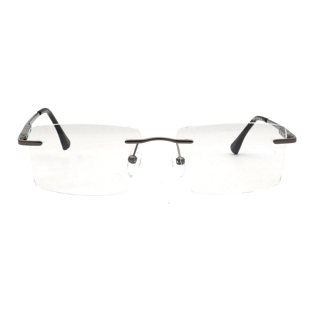 Duncan | Gold Square Business Eyeglasses For Men | Rectangle Metal Rimless Glasses Frame Online