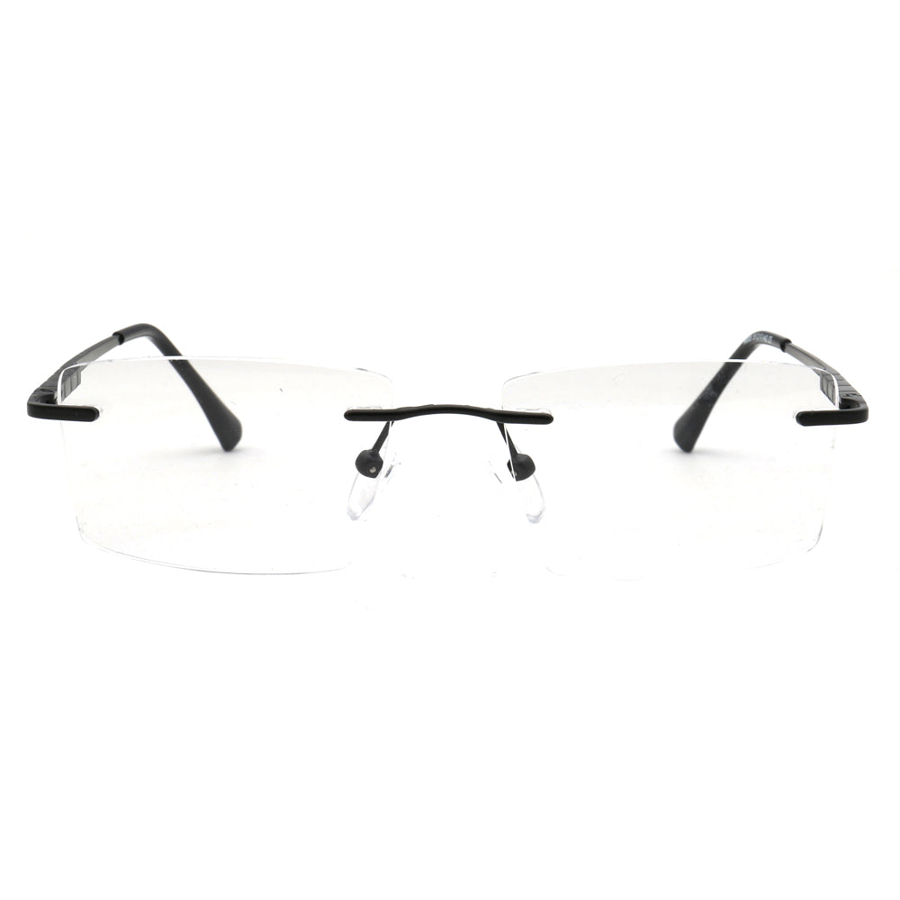 Duncan | Gold Square Business Eyeglasses For Men | Rectangle Metal Rimless Glasses Frame Online