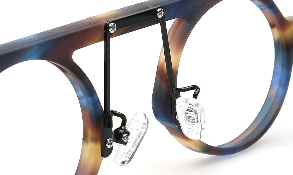 Hester | Retro Flat Top Vintage Glasses Frames Men | Round Nerd Stylish Women Eyeglasses Frames