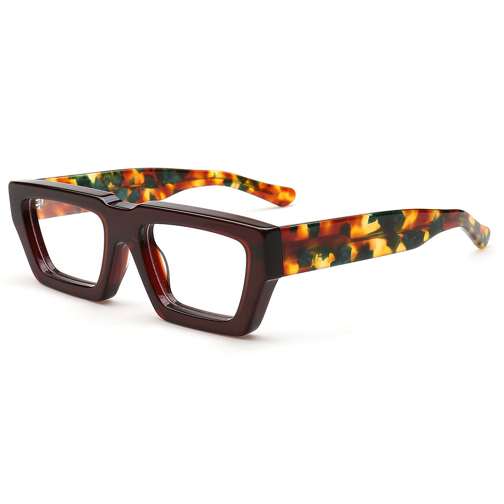 Finley | Oversize Trendy Mens Square Eyeglass Frames | Hipster Rectangle Womens Funky Eyewear