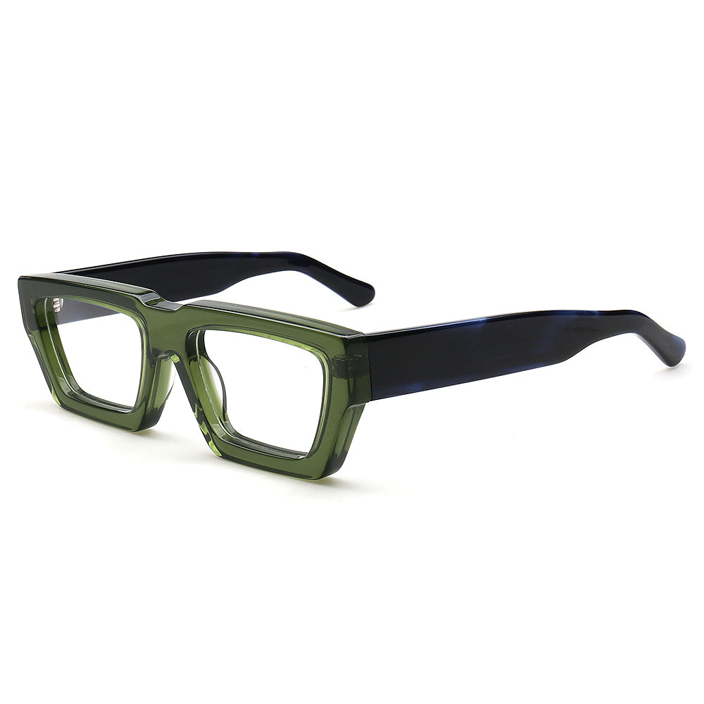 Finley | Oversize Trendy Mens Square Eyeglass Frames | Hipster Rectangle Womens Funky Eyewear