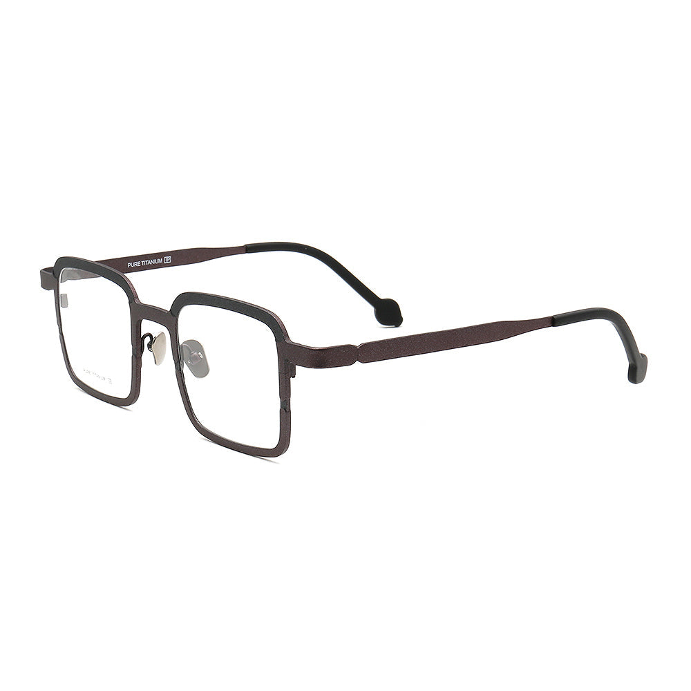 Wesley | Classic Square Titanium Mens Eyeglass Frames | Modern Sleek Two Tone Eyewear Online