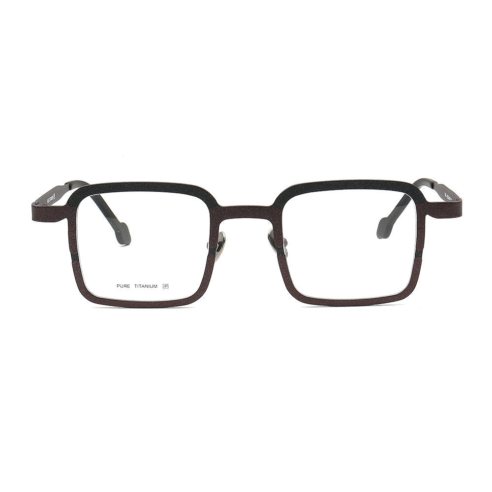 Wesley | Classic Square Titanium Mens Eyeglass Frames | Modern Sleek Two Tone Eyewear Online