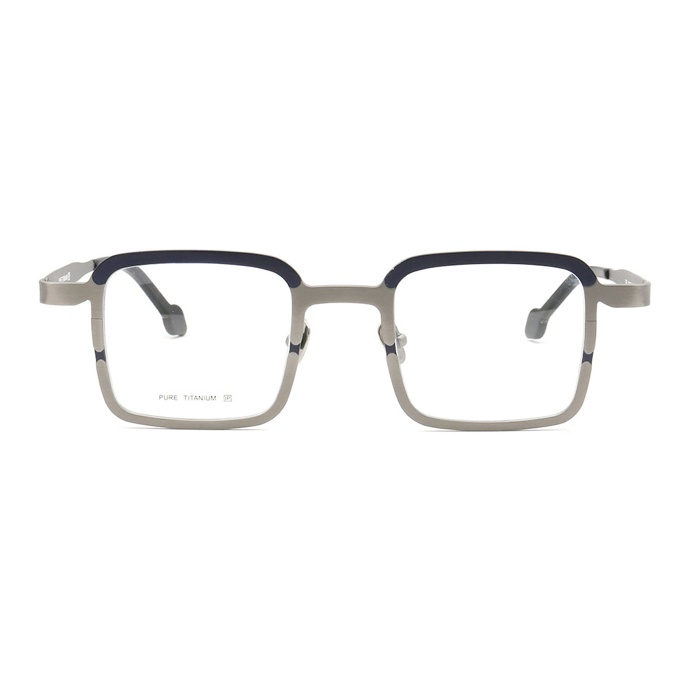 Wesley | Classic Square Titanium Mens Eyeglass Frames | Modern Sleek Two Tone Eyewear Online